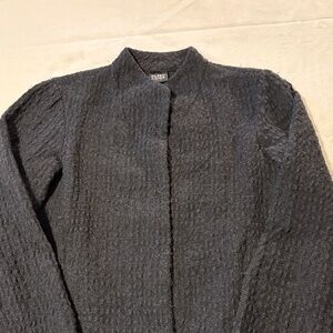 Eileen Fisher Dark Gray Textured Jacket